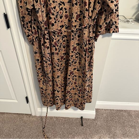 THE GREAT. Sleep Cream Black Cotton Floral Robe 0/1 Small/Medium - Picture 8 of 13